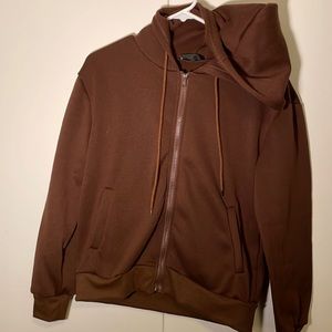 Shein brown short zip up jacket
